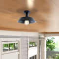 Barn Semi Flush Ceiling Light 26 cm – Black, E27