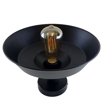 Barn Semi Flush Ceiling Light 26 cm – Black, E27 - photo 5