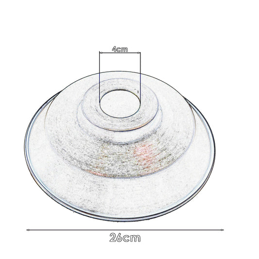 Vintage Dome Lamp Shade 22 cm – Easy Fit, 8 Metal Finishes