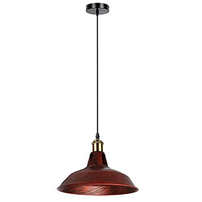 Industrial Pendant Light – Barn Slotted or Flat Cone Shade, E27 - photo 39