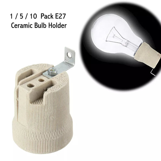 Ceramic E27 Lamp Holder with Side Bracket – 40.8 x 56 mm - photo 2