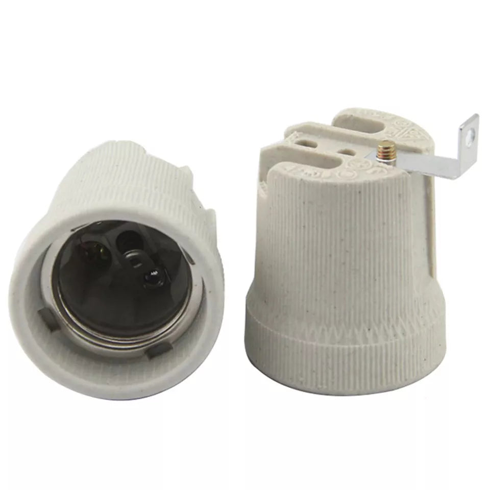 Ceramic E27 Lamp Holder with Side Bracket – 40.8 x 56 mm - photo 5