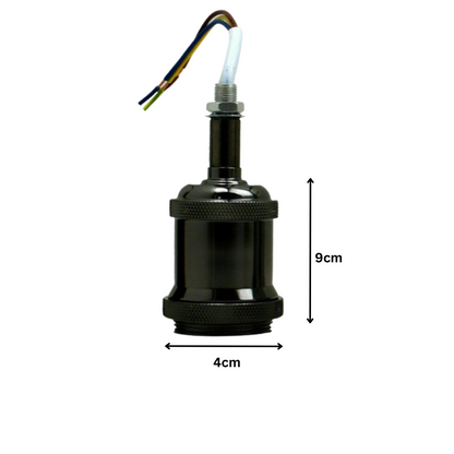 Vintage Industrial E27 Lamp Holder – Metal, 8 Colours