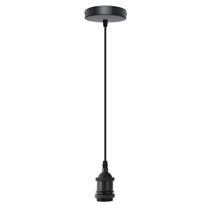 Pendant Lamp Holder Set – 95 cm Cable, E27, 5 Finishes - Black, No Shade, Without Bulb