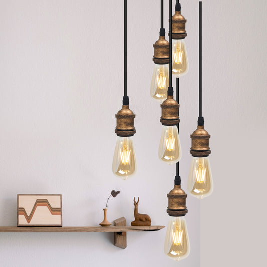 Pendant Lamp Holder Set – 95 cm Cable, E27, 5 Finishes