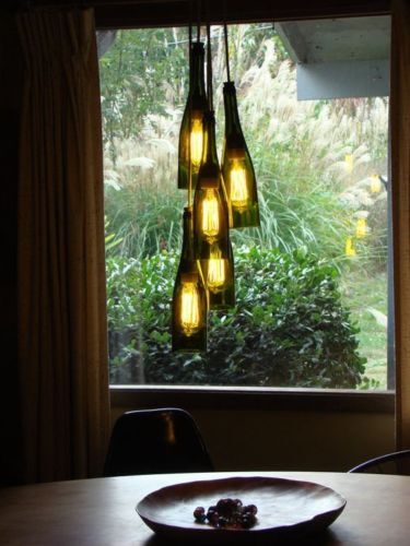 3-Light Pendant – Wine Bottle, Crystal or Wire Cage Shades, E27 - photo 2