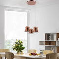 3 Light Bell Cascade Pendant – Brass, Rose Gold or Satin Nickel, E27