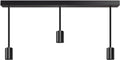 3-Light Ceiling Bar – Black, E27, Fixed Drops