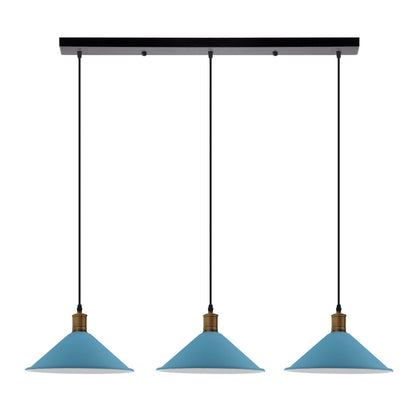 3-Light Pendant – Flat Cone, Small Cone or Diamond Cage Shades, E27 - photo 29