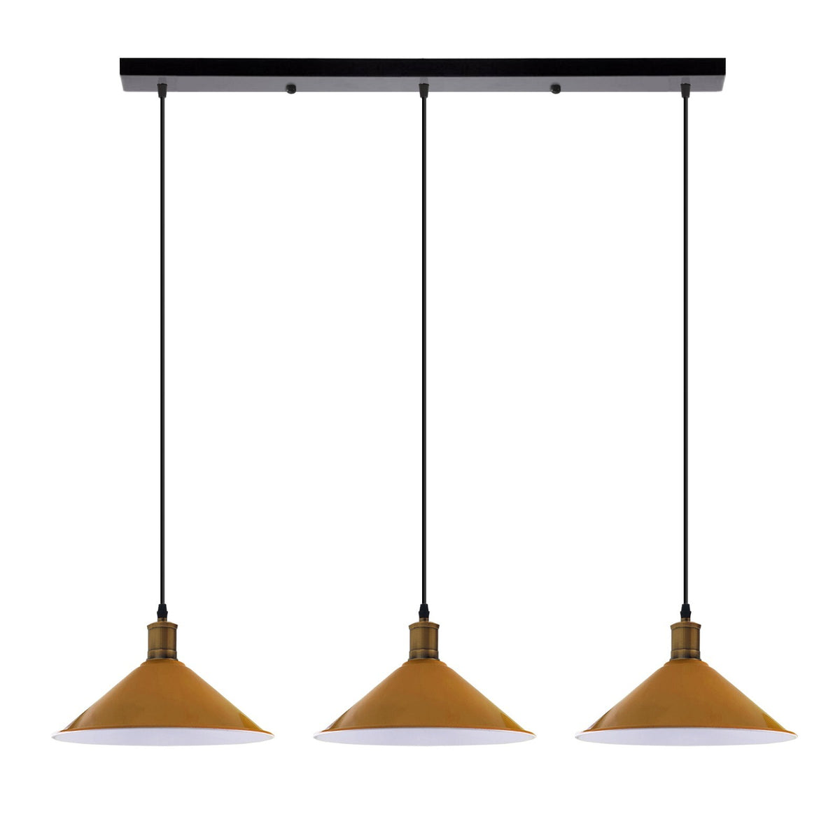 3-Light Pendant – Flat Cone, Small Cone or Diamond Cage Shades, E27 - photo 31