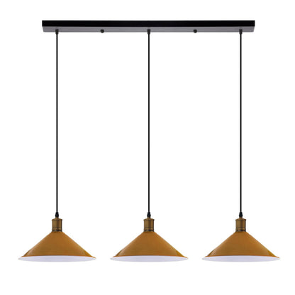 3-Light Pendant – Flat Cone, Small Cone or Diamond Cage Shades, E27 - photo 31