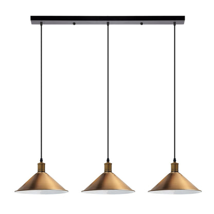 3-Light Pendant – Flat Cone, Small Cone or Diamond Cage Shades, E27 - photo 33