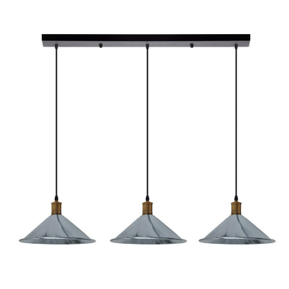 3-Light Pendant – Flat Cone, Small Cone or Diamond Cage Shades, E27 - photo 34