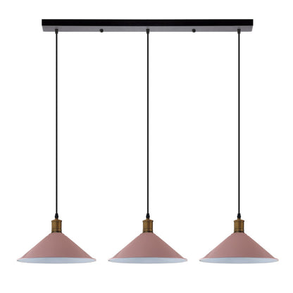 3-Light Pendant – Flat Cone, Small Cone or Diamond Cage Shades, E27 - photo 36