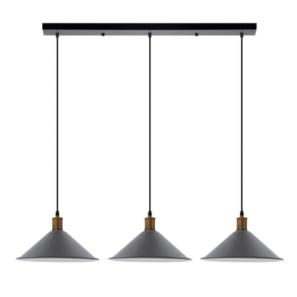 3-Light Pendant – Flat Cone, Small Cone or Diamond Cage Shades, E27 - photo 39