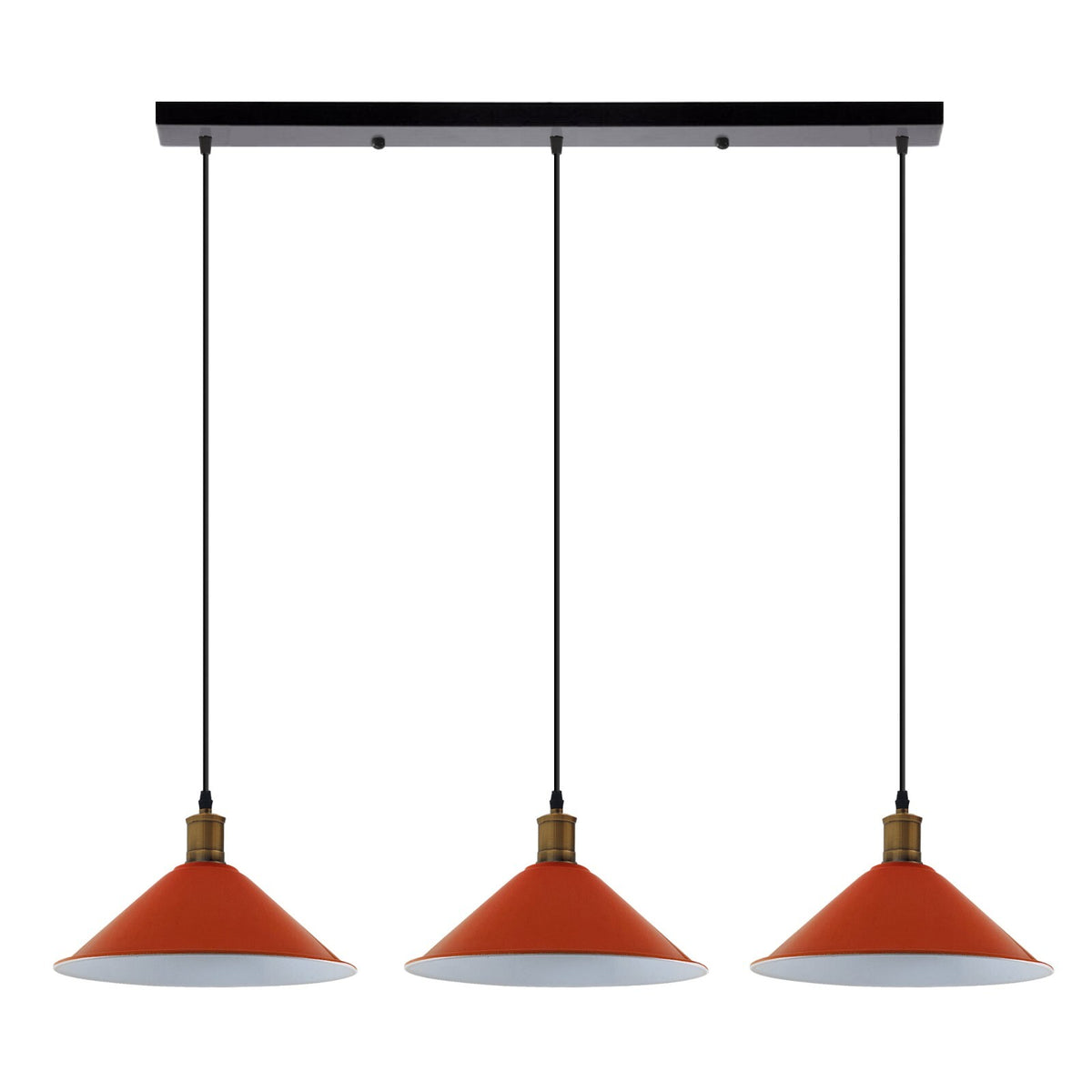 3-Light Pendant – Flat Cone, Small Cone or Diamond Cage Shades, E27 - photo 40