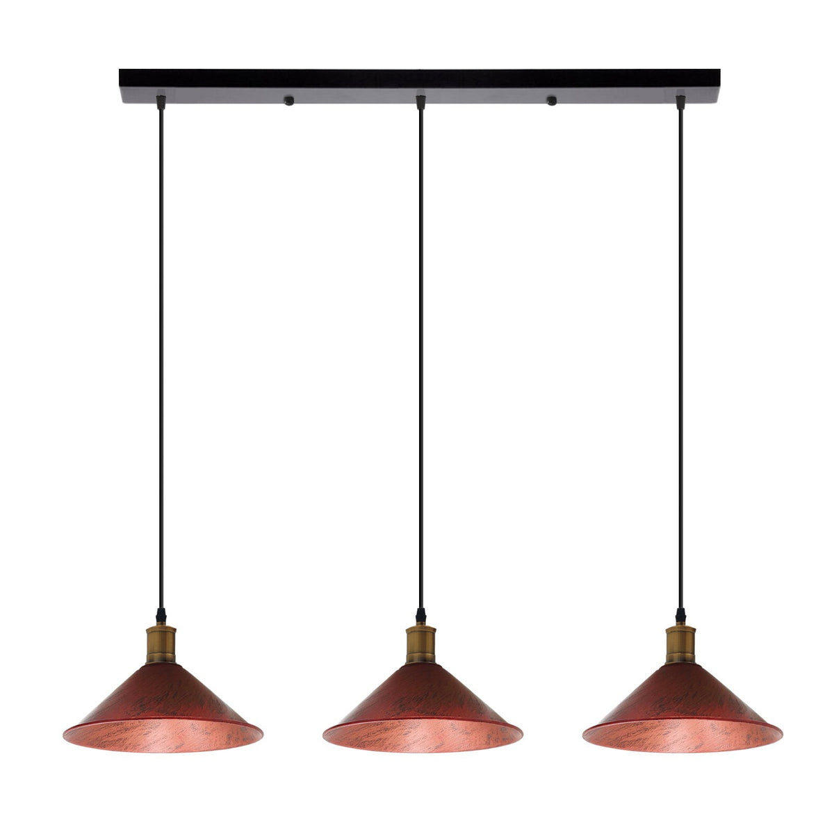 3-Light Pendant – Flat Cone, Small Cone or Diamond Cage Shades, E27 - photo 42