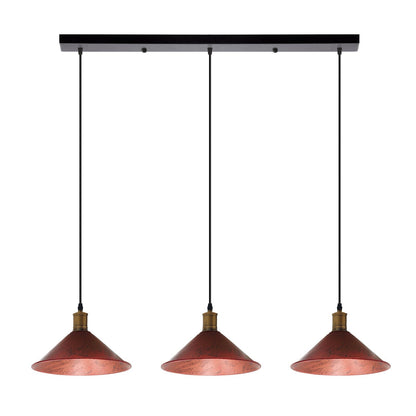 3-Light Pendant – Flat Cone, Small Cone or Diamond Cage Shades, E27 - photo 42