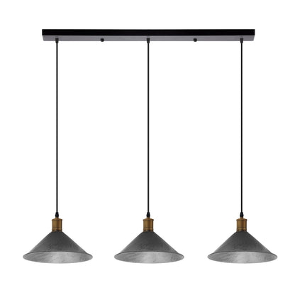3-Light Pendant – Flat Cone, Small Cone or Diamond Cage Shades, E27 - photo 43