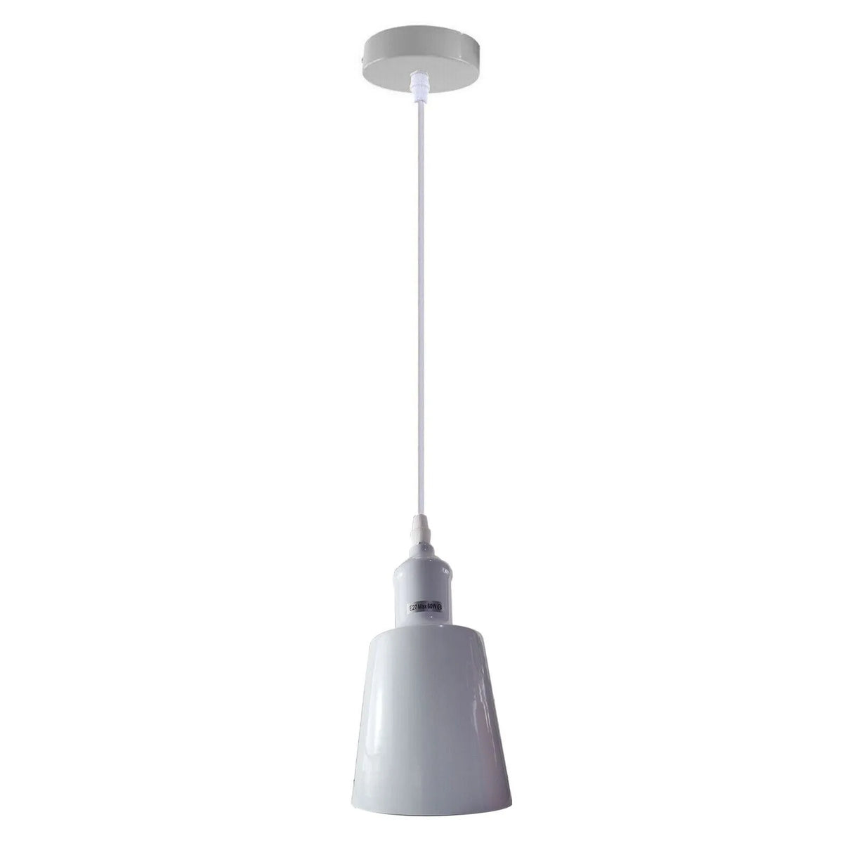 Coloured Pendant Light – Gloss Metal, Curvy or Barn Shades, 8 Colours - photo 68