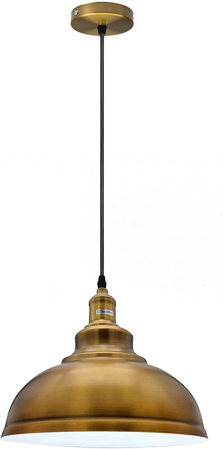 Retro Metal Pendant Light – Curvy, Gloss or Cone Shade, 3 Finishes - photo 17
