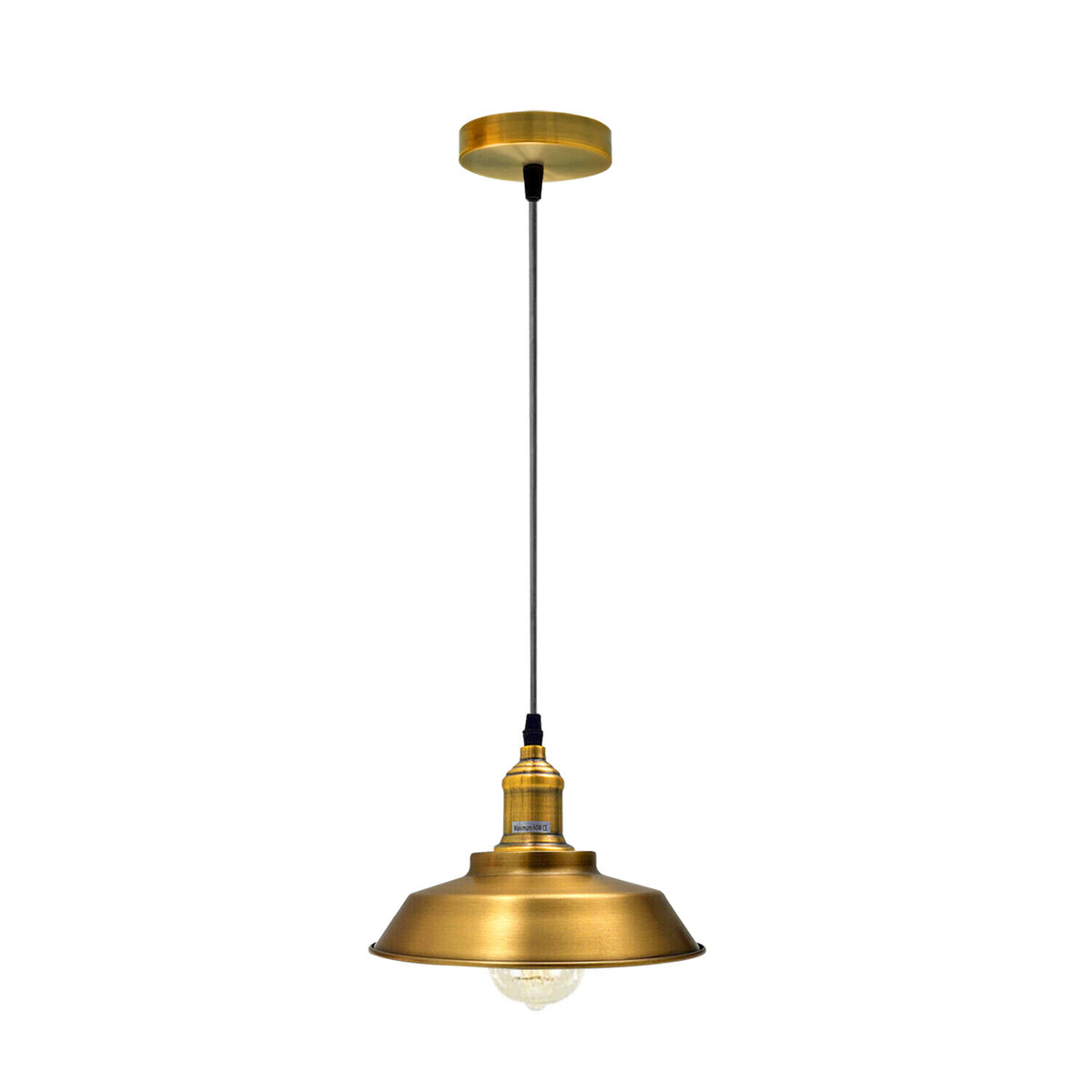 Retro Metal Pendant Light – Curvy, Gloss or Cone Shade, 3 Finishes - photo 28