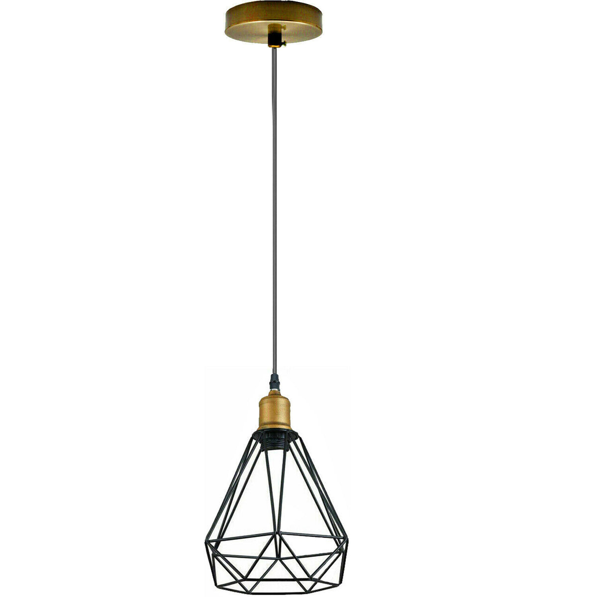 Retro Metal Pendant Light – Curvy, Gloss or Cone Shade, 3 Finishes - photo 35