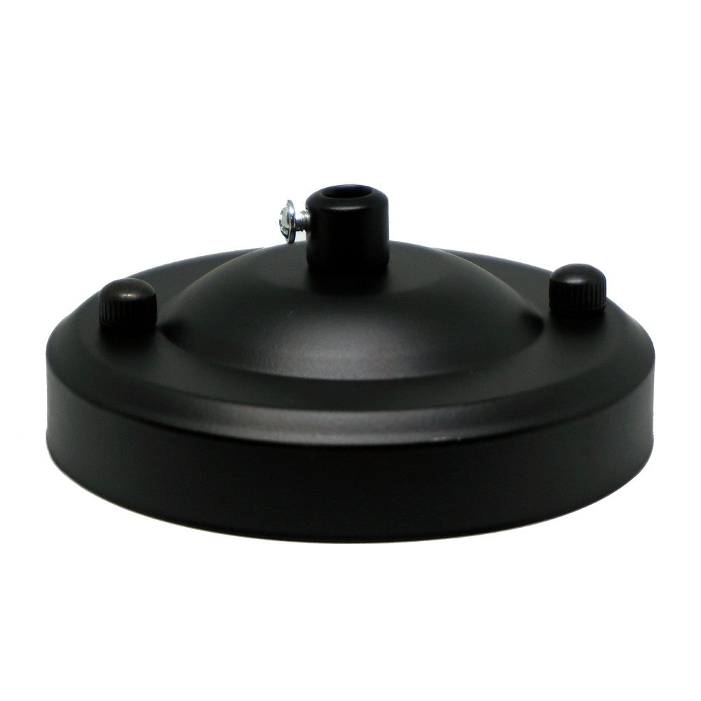 Vintage Pendant Light Fitting – Ribbed Black E27 Holder, 108 mm Rose - photo 2