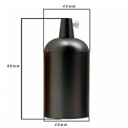 Bullet E27 Lamp Holder – Polished Metal, 9 Finishes - photo 3
