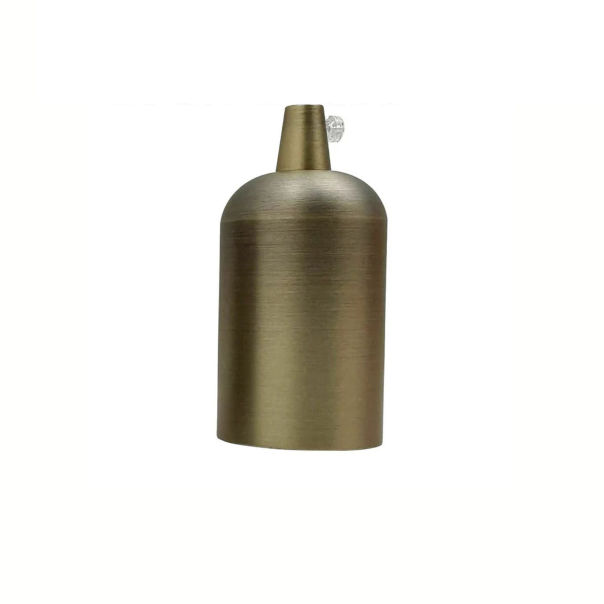 Bullet E27 Lamp Holder – Polished Metal, 9 Finishes - Green Brass, Standard, Single