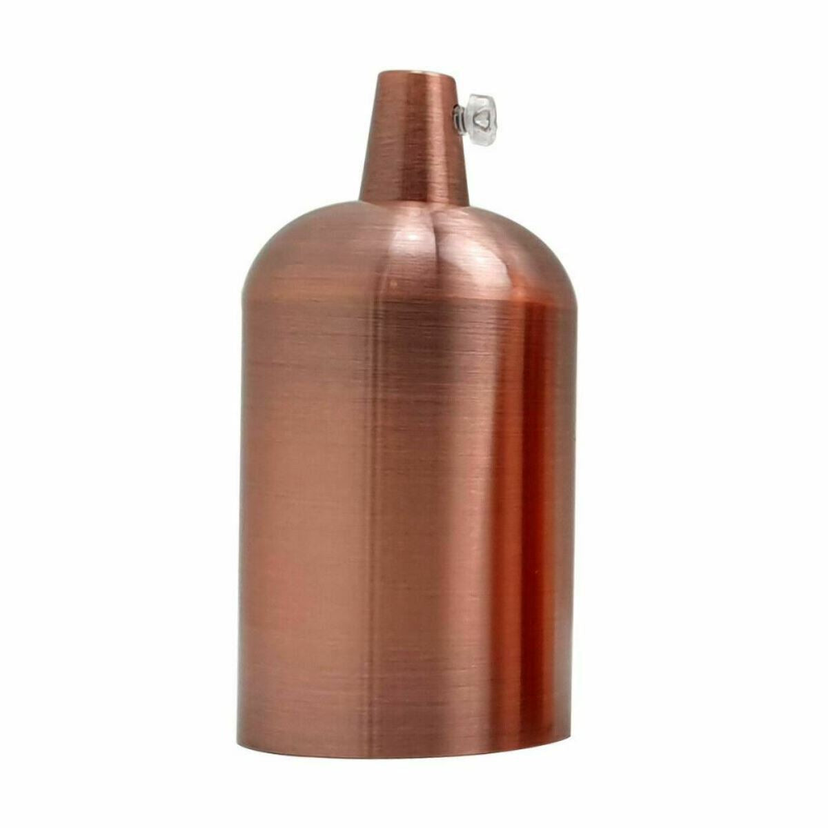 Bullet E27 Lamp Holder – Polished Metal, 9 Finishes - Copper, Standard, Single