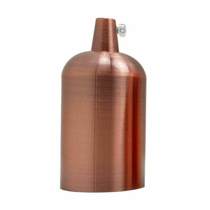 Bullet E27 Lamp Holder – Polished Metal, 9 Finishes - Copper, Standard, Single