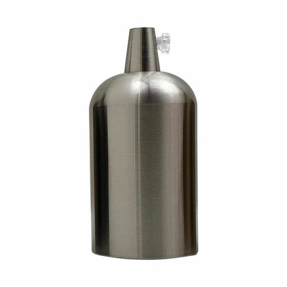 Bullet E27 Lamp Holder – Polished Metal, 9 Finishes - Satin Nickel, Standard, Single