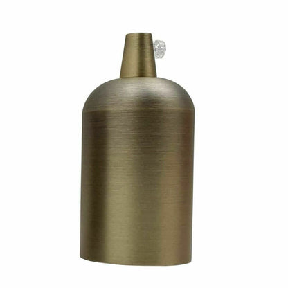 Bullet E27 Lamp Holder – Polished Metal, 9 Finishes - Yellow Brass, Standard, Single