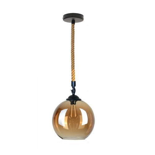 1 m Hemp Rope Pendant Light – Metal, Glass or Hemp Shades, E27 - photo 30