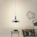 Chrome Pendant Light – E27, Choice of Metal Shades or Wire Cage