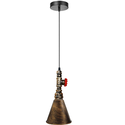 Water Pipe Pendant Light – Steampunk Tap Design, 4 Finishes, E27 - photo 12
