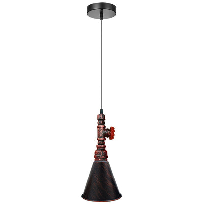 Water Pipe Pendant Light – Steampunk Tap Design, 4 Finishes, E27 - photo 13