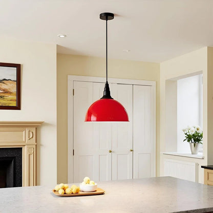 Vintage Industrial Pendant Light – Dome, Barn or Wide Shade, 20 Finishes, E27 - photo 5
