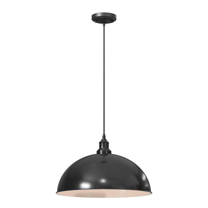 Vintage Industrial Pendant Light – Dome, Barn or Wide Shade, 20 Finishes, E27 - photo 8
