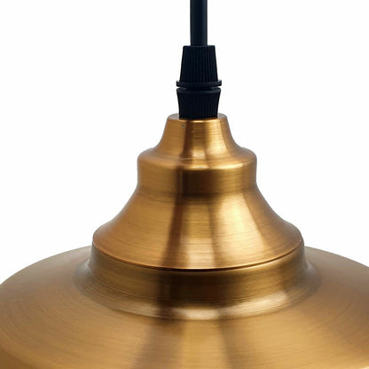 Vintage Pendant Light – Metal Dome or Cone Shade, 6 Finishes, E27 - photo 7