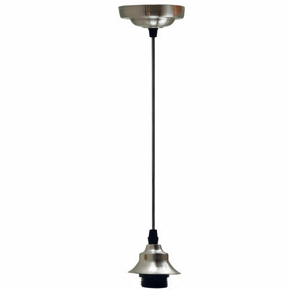 Vintage Pendant Light – Metal Dome or Cone Shade, 6 Finishes, E27 - photo 4