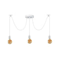 3-Light Spider Pendant – Silicone Holders, White or Mixed Colours, E27 - White, No Shade, Without Bulb