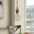 Brass Pendant Lamp Holder 1 m – Tilting E27 Holder, Single or Pair