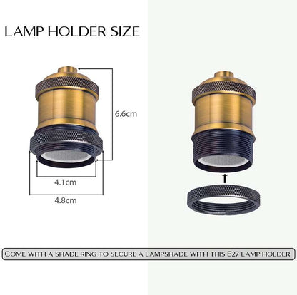 Pendant Light Fitting – Brass or Copper E27, Swag Hook Option - photo 7