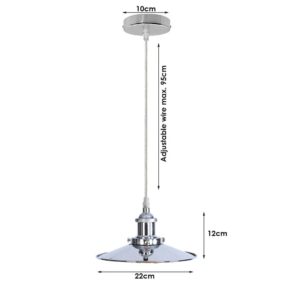 Green Brass Pendant Light – Flat Cone or Flat Shade, E27 - photo 2