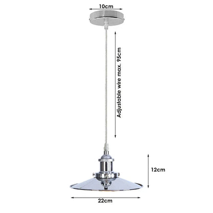 Green Brass Pendant Light – Flat Cone or Flat Shade, E27 - photo 2