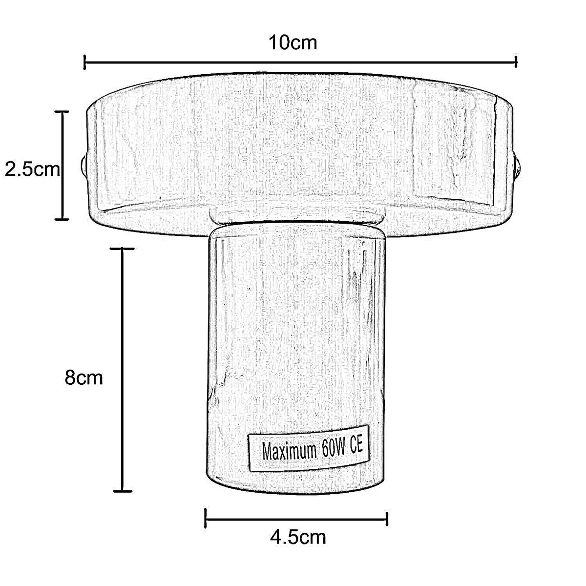Flush Ceiling Lamp Holder – E27, 7 Colours, Optional Cage & Bulb - photo 2