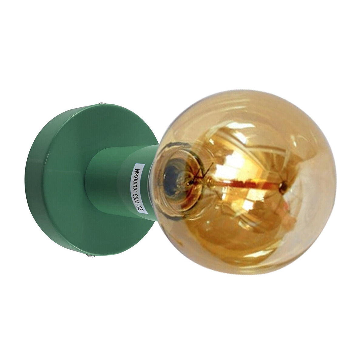 Flush Ceiling Lamp Holder – E27, 7 Colours, Optional Cage & Bulb - photo 5