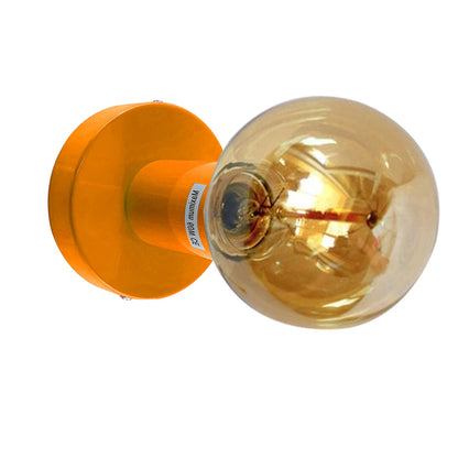 Flush Ceiling Lamp Holder – E27, 7 Colours, Optional Cage & Bulb - photo 7